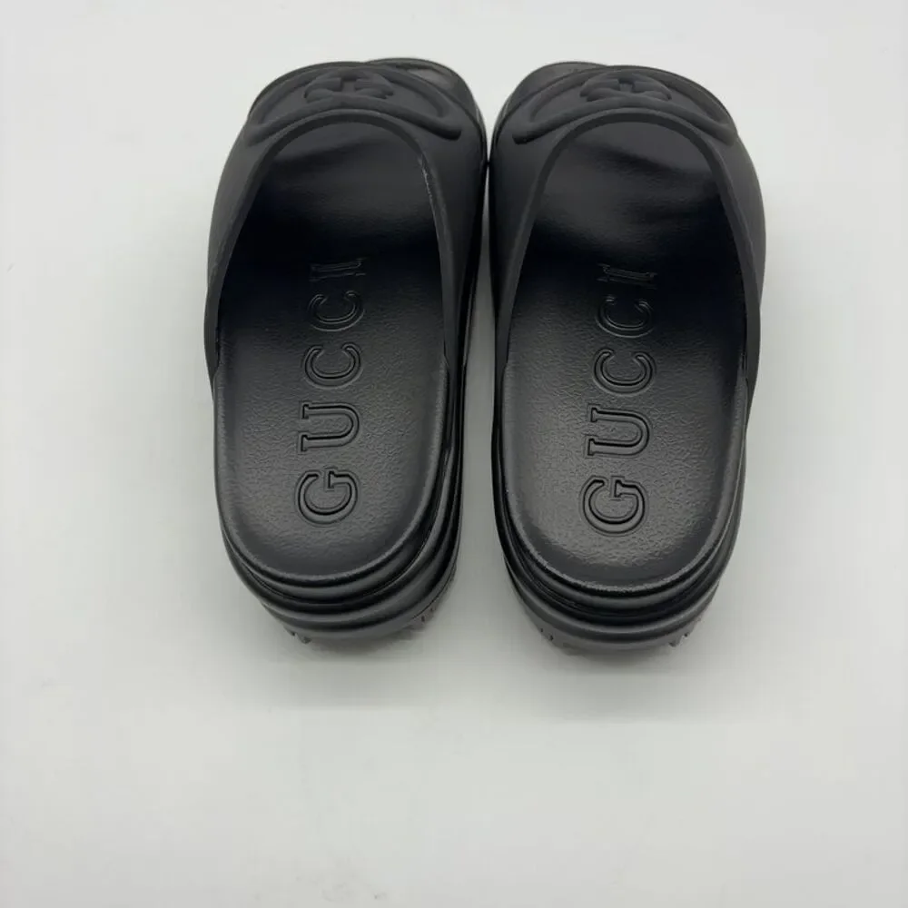 Gucci Women‘s Black interlock G Platform Sandals - Picture 4 of 4